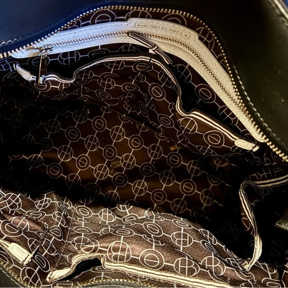 Henri Bendel West 57th Black Leather Diaper Bag - Picture 11 of 13